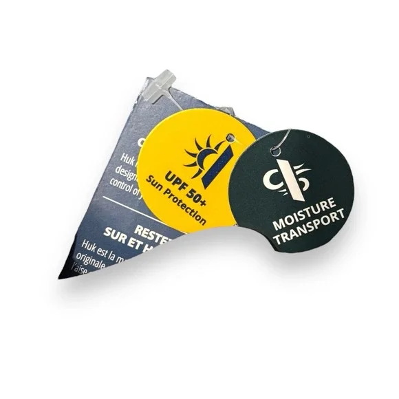 HUK Icon X Tide Change Mens M Long Sleeve Blue Fishing Shirt UPF 50+ NWT - Picture 6 of 6